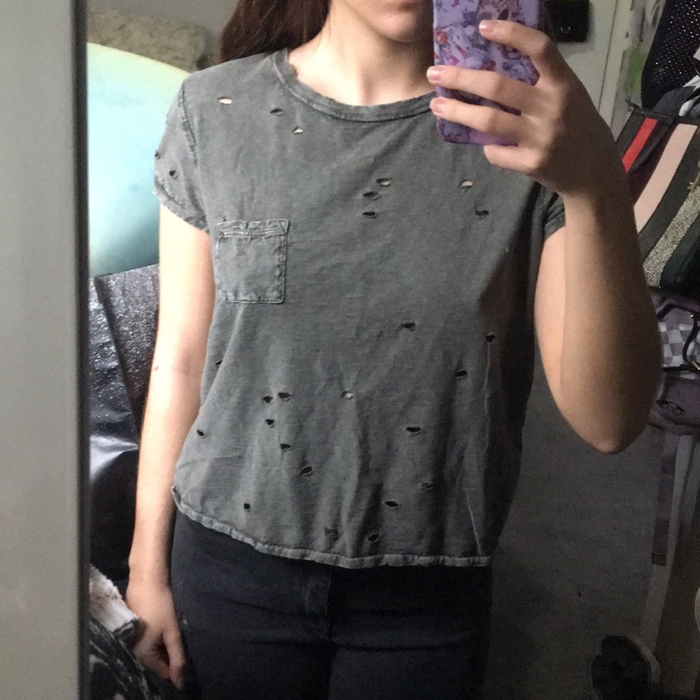 American eagle distressed t shirt